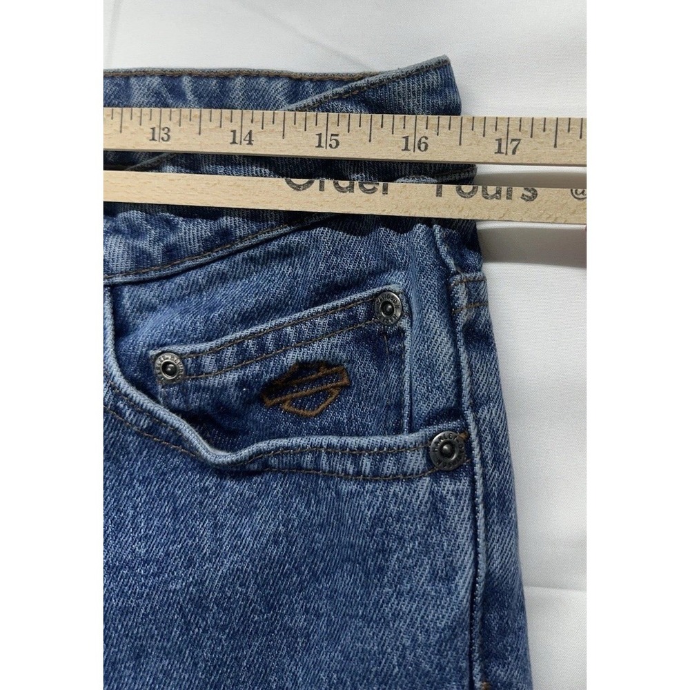 Harley-Davidson Women's Medium Blue Bootcut Denim Jeans - Picture 11 of 13